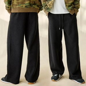 <span class=keywords><strong>Pantaloni</strong></span> Balloon da Uomo Hudao OEM ODM, <span class=keywords><strong>Neri</strong></span> Melange Pesanti, <span class=keywords><strong>con</strong></span> Coulisse, Gamba Larga, Oversize, Stile Streetwear, <span class=keywords><strong>Pantaloni</strong></span> Sportivi, Vendita all'Ingrosso - Product Image 2