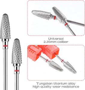 Broca <span class=keywords><strong>de</strong></span> Carburo para Uñas, Broca <span class=keywords><strong>de</strong></span> Tungsteno <span class=keywords><strong>de</strong></span> 3/32 para Eliminar Uñas Acrílicas, <span class=keywords><strong>Limpiador</strong></span> <span class=keywords><strong>de</strong></span> Cutículas para Manicura - Product Image 4