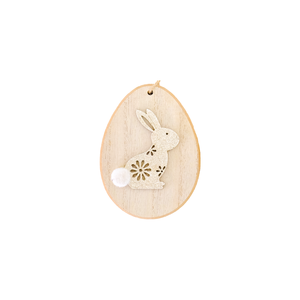 Decoraciones de Pascua de Madera Ecológicas, Adornos Colgantes de Conejito de Madera en <span class=keywords><strong>3D</strong></span>, Artículos para Fiestas de Pascua - Product Image 3