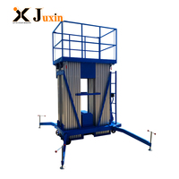 Plateforme élévatrice mobile verticale hydraulique à hauteur réglable en aluminium, certifiée CE, à mât simple/double, électrique