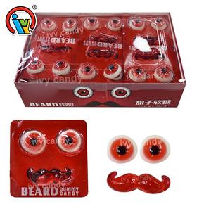 Gummy Candy Hersteller heiß verkaufen Gummibärchen Augapfel Bart Süßigkeiten Süßigkeiten - Product Image 1
