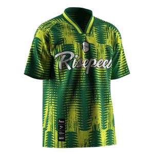 Maillot de football brodé avec col polo à patte en V et tissu respirant thermorégulateur pour les matchs et les événements pour supporters - Product Image 5