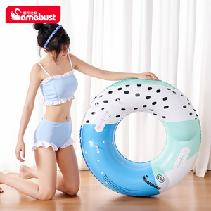 Bouée de natation Amebust taille adulte, motif imprimé, flotteur gonflable pour utilisation en piscine - Product Image 4