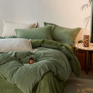 नक्काशीदार मखमली बुना हुआ 400tc पर्यावरण के अनुकूल टिकाऊ लुभावनी बिस्तर चादरें नकली - Product Image 2