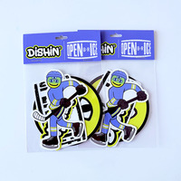 Packs d'autocollants en PVC/vinyle découpés sur mesure, imprimés UV colorés, écologiques, imperméables, avec logo, motifs de dessins animés variés, pour cadeaux promotionnels