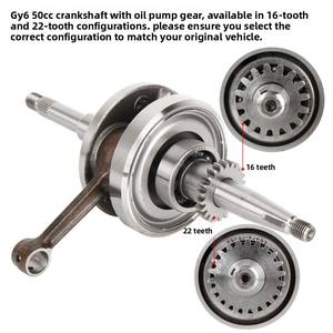 Ensemble bielle-culbuteur GY6 <span class=keywords><strong>50cc</strong></span> 80cc 16/22T pour scooter 4 temps 139QMB - Product Image 4