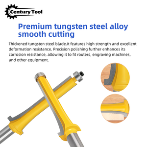 Jeu de fraises à queue de 1/2 pouce, fraises pour panneaux de volets, portes, moulures de fenêtres, pour le travail du <span class=keywords><strong>bois</strong></span>, le dégrossissage et la sculpture des bords - Product Image 3