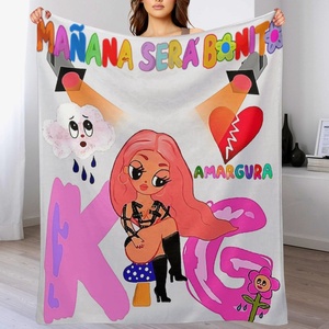 Venta al por mayor Karol G Devil Angel para Halloween manana sera bonito bichota temporada Super Soft franela manta mantas - Product Image 5