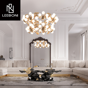 Op maat gemaakte hoogwaardige modulaire hotelsofa set, moderne luxe woonkamermeubelen van stof. - Product Image 4