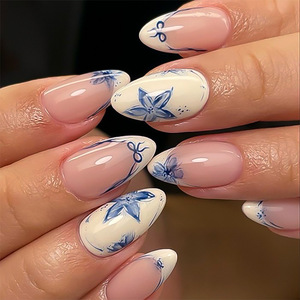 <span class=keywords><strong>Uñas</strong></span> Postizas Cortas al por Mayor, 24 Piezas, Logotipo Personalizado, Cobertura Completa, ABS, Almendradas, <span class=keywords><strong>Cuadradas</strong></span>, Francesas, Diseño Ojo de Gato, Kit de Arte para <span class=keywords><strong>Uñas</strong></span> - Product Image 2