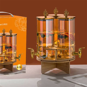 <span class=keywords><strong>Carafe</strong></span> à Jus Rotative à 360° en Verre Premium avec Couvercle et <span class=keywords><strong>Robinet</strong></span> | Distributeur et Rangement de Jus Fraîchement Pressé - Product Image 5