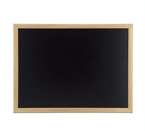 Rustic Wood Framed Chalkboard for Wall with Hanging Mounts and Non Porous Blackboard