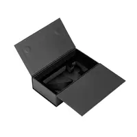 Tapa de papel especial negra con bisagras, caja de Perfume de embalaje de lujo para botellas