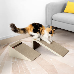 नालीदार कार्डबोर्ड कैट स्क्रैचर रैंप इनडोर बिल्लियों के लिए प्ले बॉल बहु-कार्यात्मक फेलाइन खरोंच बोर्ड के साथ - Product Image 1