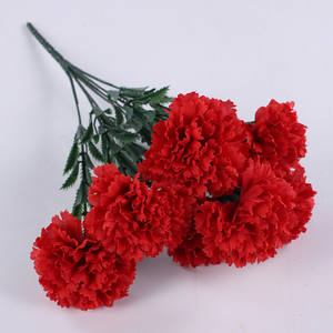 2025 fabricante directamente <span class=keywords><strong>claveles</strong></span> de flores de seda rosa de 7 cabezas para decoraciones festivas y navideñas Navidad y Pascua - Product Image 3