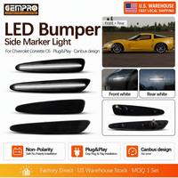 Feux de position LED fumés blancs avant et arrière pour Chevrolet Corvette C6 2005-2013 – Expédition depuis l'entrepôt américain
