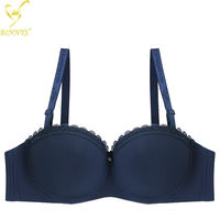 Binnys 38C sous-vêtements en Nylon pour femmes, demi-tasse rayée, éponge fine, bretelles ajustées, Sujetador confortable à armatures, Soutien-Gorge pour dames