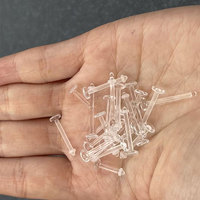 Wholesale Soft Bioplastic Lip Labret Piercing Retainers with O-Rings Plastic Body PiercingJewelry