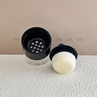 Poudre cosmétique personnalisée Bang Bang, mini-bandeau en forme de champignon, houppette en maille de coton, matériau de sous-conditionnement pour poudre de miel
