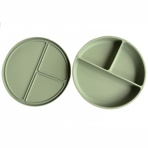 Plato de Silicona para Bebés, Libre de BPA, No Tóxico, Juego de Platos para Alimentación Infantil con Tapa, en Oferta - Product Image 1