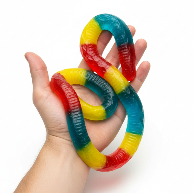 Wholesale OEM Giant Candy Soft Sweet Gummy Candy Edible Mega Snake Shaped Party Snacks Mascot Fruity Gummy Candy