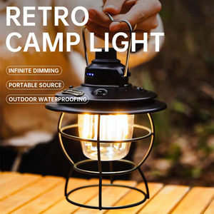 Outdoor Retro <b>Small</b> Lantern Portable Camping Lamp Energy-saving Lighting in Three Modes Rechargeable Ambient Light <b>Tent</b> Lamp - Product Image 6
