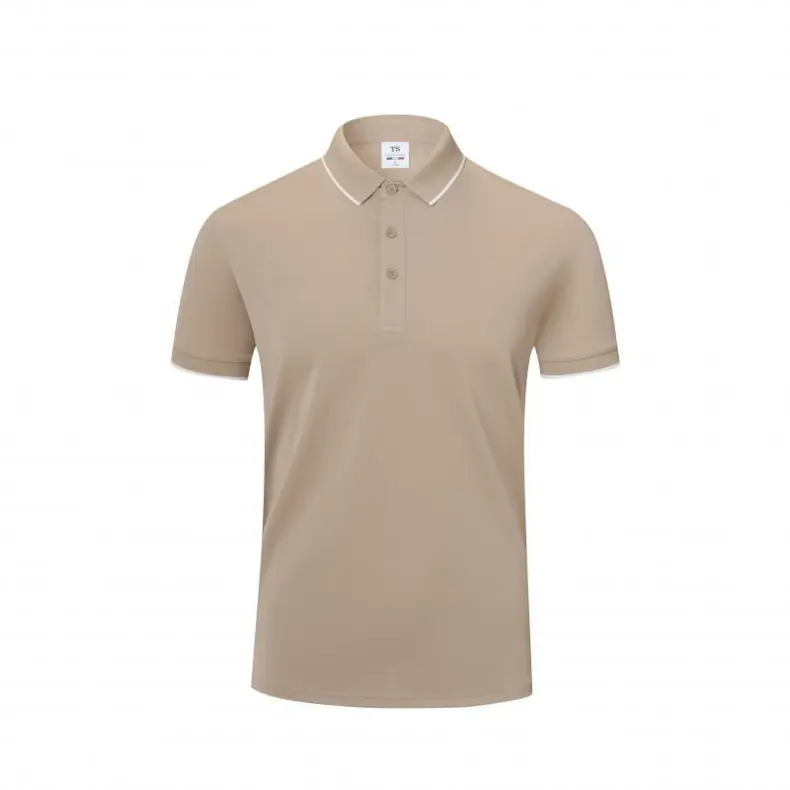 Camiseta polo masculina 100% poliéster personalizada para golfe Casual