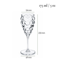 Lot de 3 gobelets en verre gaufré motif raisin, transparents, sans BPA, pour cocktails et vins, idéaux pour mariages, fêtes, cadeaux de Noël, vente en gros, OEM