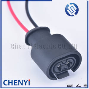 Colokan Sensor ABS antiair otomatis tipe <span class=keywords><strong>2</strong></span> Pin 357973202 konektor kabel tersegel untuk 6N0927997 dengan kawat 15cm 18AWG - Product Image 3