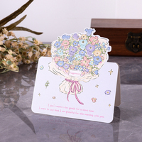 Cartes de vœux modernes en gros, imprimées en relief 3D avec motifs floraux, pour cartes cadeaux de fêtes, invitations de mariage, Saint-Valentin