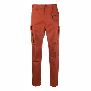New Design Men's Straight Mid Waist Lightweight 100% Cotton Canvas Cargo Pants Breathable Quick Dry Customizable Casual Wear - Product Image 1