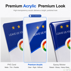 Adesivo NFC in Acrilico per Seguire su Instagram e Recensioni Google, Insegna <span class=keywords><strong>Smart</strong></span> per Marketing sui Social Media - Product Image 5
