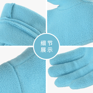 Guantes térmicos para mujer, color azul, para motocicleta y bicicleta eléctrica, cálidos, resistentes al viento y al frío, talla para adultos - Product Image 1