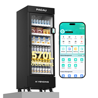 Máquina Expendedora Automática de Bebidas Frías y Snacks, 24/7, Sin Supervisión, con IA, Capacidad de 570L, Monitoreo Remoto, 4G LTE