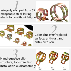 <span class=keywords><strong>Collier</strong></span> de serrage <span class=keywords><strong>à</strong></span> ressort multicolore <span class=keywords><strong>auto</strong></span>-<span class=keywords><strong>serrant</strong></span> en zinc pour tuyau de carburant et tuyau d'aspiration, installation rapide - Product Image 4
