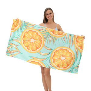 Logo personnalisé recyclé grande serviette de piscine en microfibre daim surdimensionné imprimé séchage rapide sans sable rose rayé serviette de <span class=keywords><strong>plage</strong></span> - Product Image 5