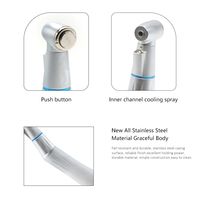 Pieza de mano dental contra-ángulo 1:1 con LED, manual, con irrigación interna, certificación CE ISO, buena calidad