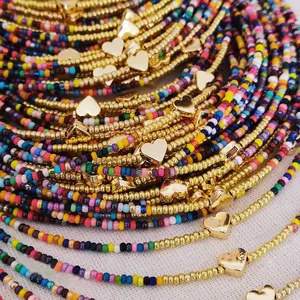 Go2boho Kleurrijke Choker Kettingen Voor Mode Vrouwen Kralen Handgemaakte Gouden Hart Ketting Boho Sieraden Zomer Trendy