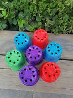 Mini pot de fleurs succulentes de jardin de semis double couleur en plastique PP pour serre bon marché en gros