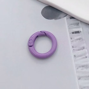 Spring Buckle Round Open <b>Ring</b> Zinc Alloy Painted Colored <b>Clip</b> <b>Ring</b> For Jewelry Keychain Gift Unisex Fashion <b>Rings</b> - Product Image 1