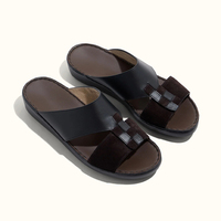 Sandales SHIKOL pour hommes en cuir naturel, style arabe et italien, chaussures formelles en cuir véritable avec ceinture, semelle en liège, pour la marche quotidienne