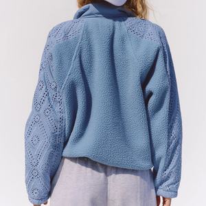 Veste en polaire d'agneau pour femmes, nouvelle collection automne-hiver 2025, poches latérales, col boutonné, veste d'extérieur en polaire pour femmes - Product Image 3