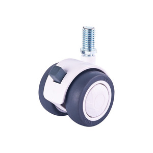 Thiết Kế Mới TPE Cao Su Im Lặng Màu Đen 2 Inch 50Mm Xoay Đồ Nội Thất Caster Báo Chí Khóa Y Tế Phòng Khách Nhà Bếp Sử Dụng Màu Trắng - Product Image 5