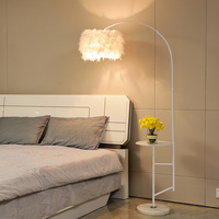 Lampadaire en plumes de style moderne, adapté aux salons, chambres à coucher, canapés, tables basses et tables de pêche.