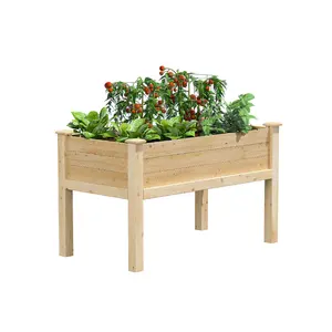 Hot Sale Garten betten für Gemüse Blume Terrasse Balkon Holz große Pflanze Box im Freien
