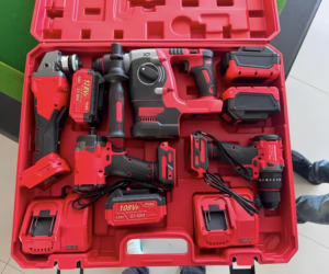 Juego de Herramientas Eléctricas Inalámbricas 4 en 1 de 20V con Llave de Impacto, Taladro, Martillo y Amoladora para Construcción para Personalización OEM - Product Image 4