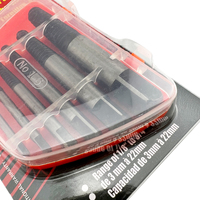 Kit de 6 extracteurs de vis endommagées, outil de réparation pour vis et boulons abîmés, rouillés ou dénudés, avec embouts de perçage