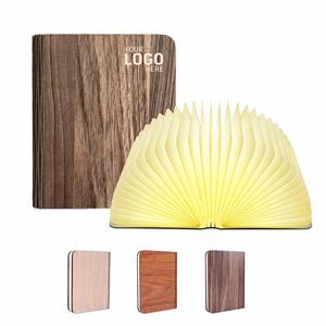 Lampe de lecture LED pliable en papier Tyvek avec couvercle en bois rechargeable par USB pour cadeau créatif - Product Image 5