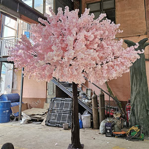 屋外3m大きな人工桜の木大きなフェイクシルク桜の木ピンク人工桜の木結婚式の装飾 - Product Image 3