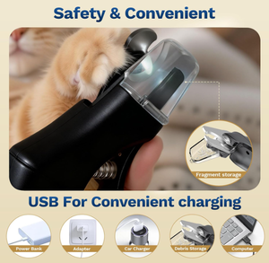 2026 Original de Fábrica, Más Vendido, Cortaúñas y Lima de Uñas 2 en 1 para Perros y Gatos, con Luz y Protector de Seguridad Mejorado para Evitar Cortes Excesivos, Accesorios para Mascotas - Product Image 5